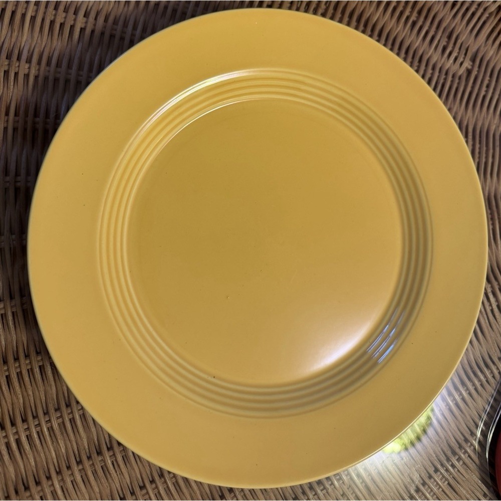 VINTAGE Homer Laughlin Harlequin YELLOW Dinner Plate 10" BEFORE FIESTA